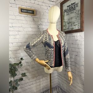 Lucky Brand Lotus Bandana Aztec Knit Cardigan